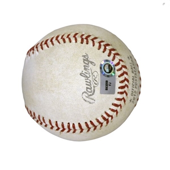 Derek Jeter Game-Used Hit Baseball from 2012 ALDS vs. Orioles (MLB Auth)